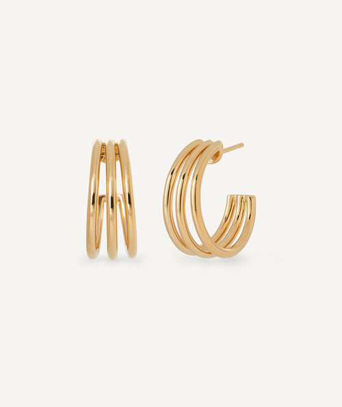 Earrings Vux triple half-moon