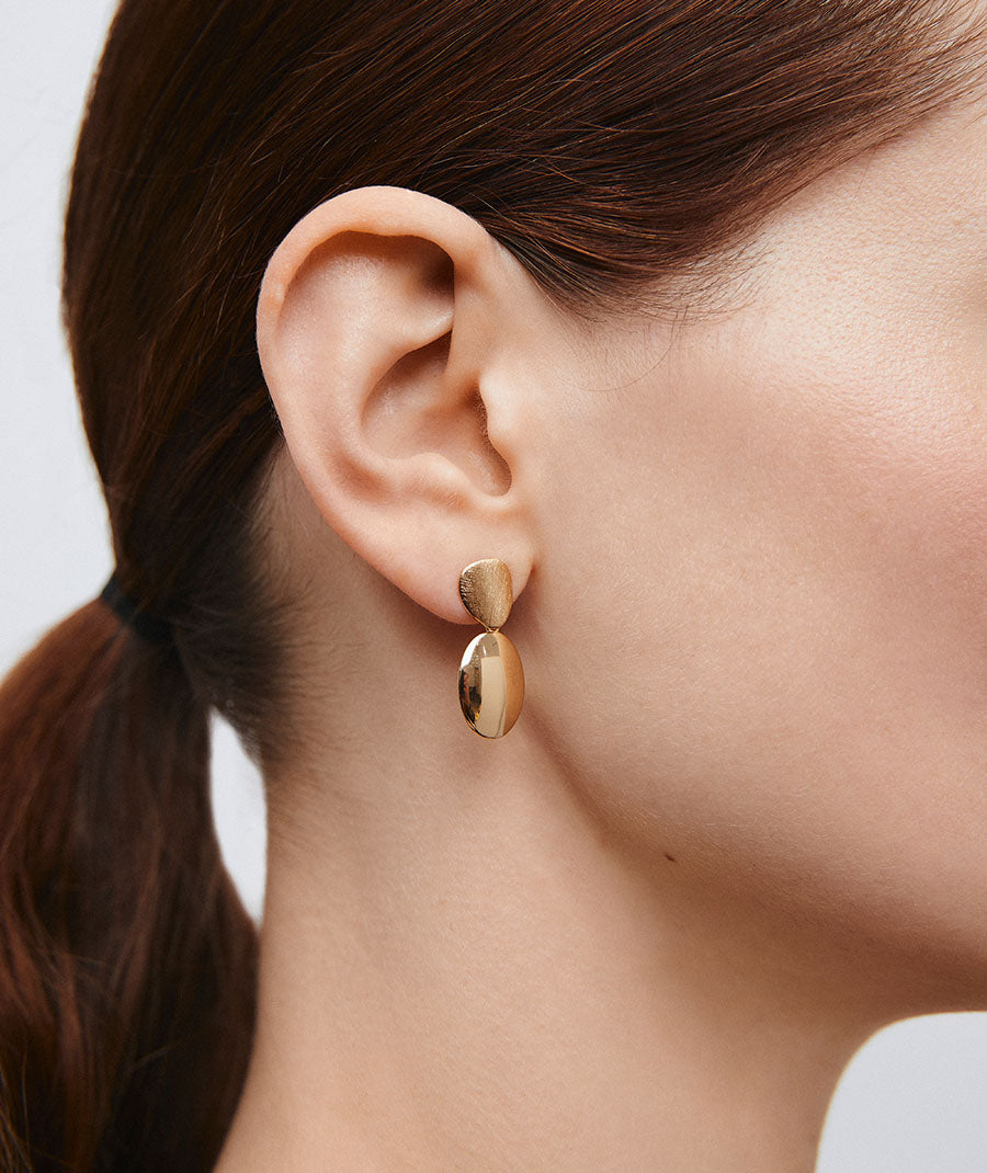 Earrings Roser long double texture