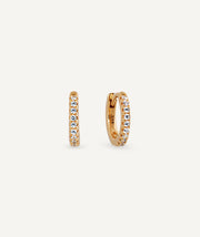 Pendientes de aro Ángels 2 mm con circonitas