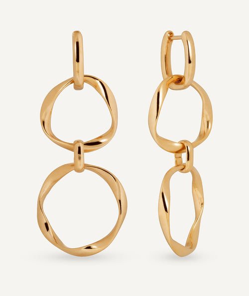Pendientes largos aros Saura
