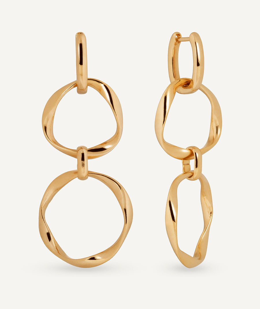 Earrings long hoops Saura