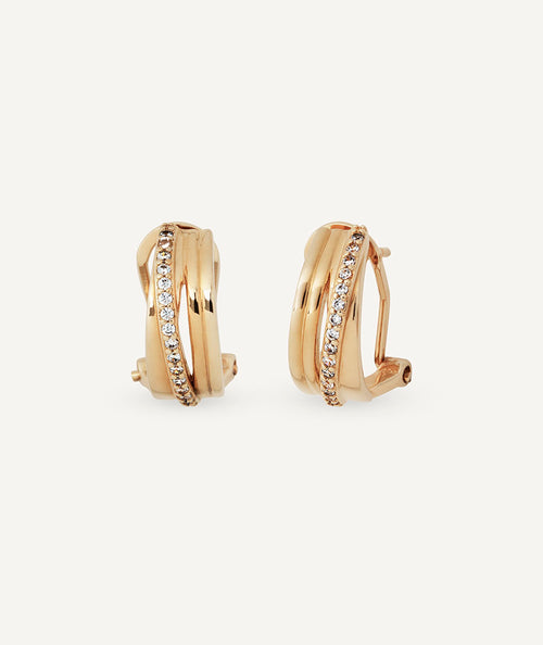 Earrings hoop Sylvan with zirconia