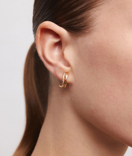 Earrings hoop Sara with zirconia secundaria