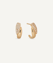 Earrings half moon Doremi with zirconia
