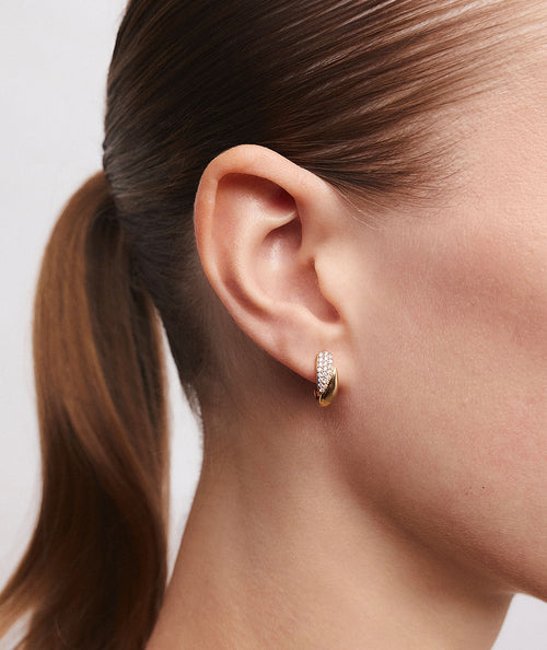 Earrings half moon Doremi with zirconia secundaria