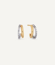 Earrings half moon Maggie with zirconia