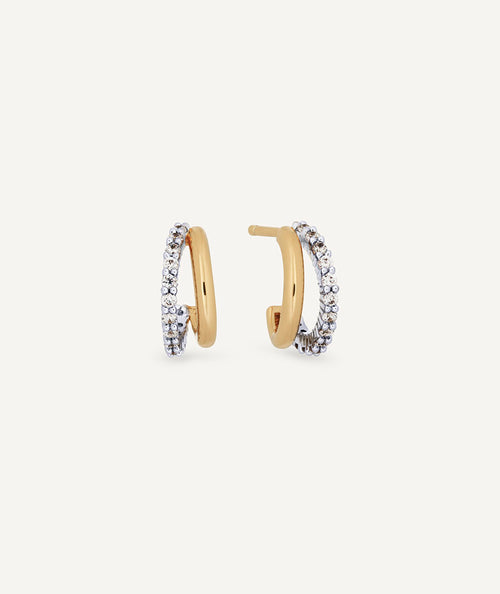 Earrings half moon Maggie with zirconia