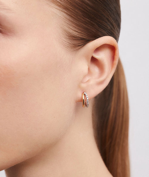 Earrings half moon Maggie with zirconia secundaria