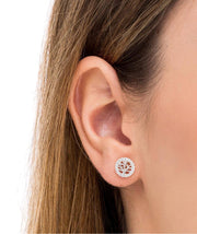 Silver Tree of Life Zircon Earrings