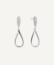 Earrings Zirconia Stud with Ovals