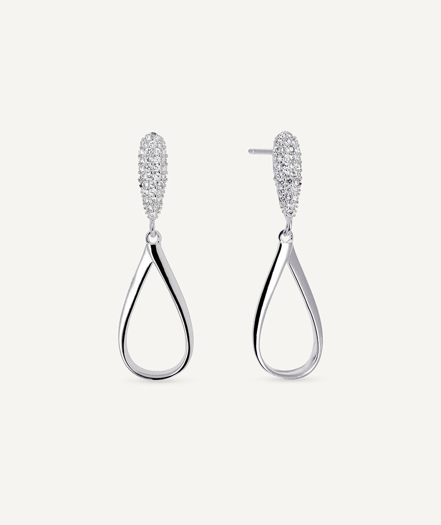 Earrings Zirconia Stud with Ovals