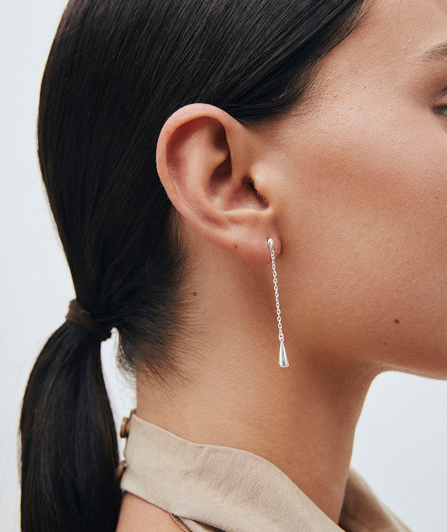 Earrings Goccia Long with Detail