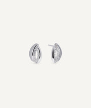 Earrings Petal Stud with Zirconia