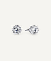 Earrings Circle Stud with Zirconia