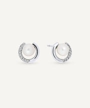 Earrings stud Perlae with cultured pearl and zirconia