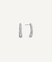 Earrings half moon Aria with zirconia