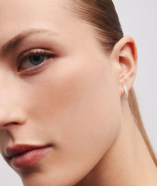 Earrings half moon Aria with zirconia secundaria