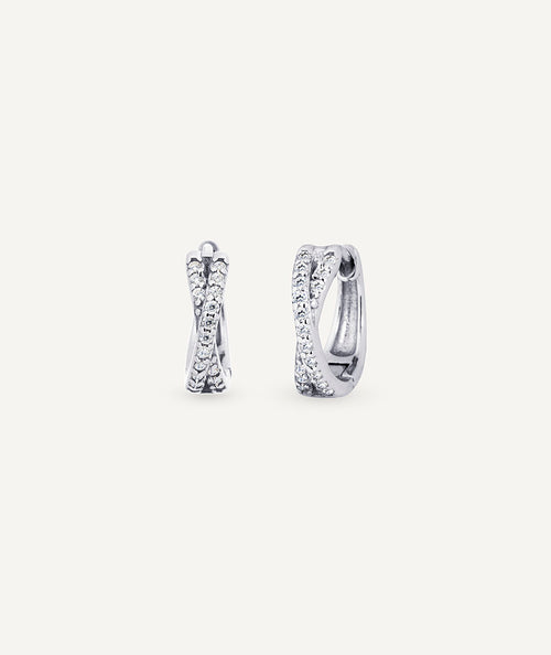 Earrings hoop Adara with zirconia