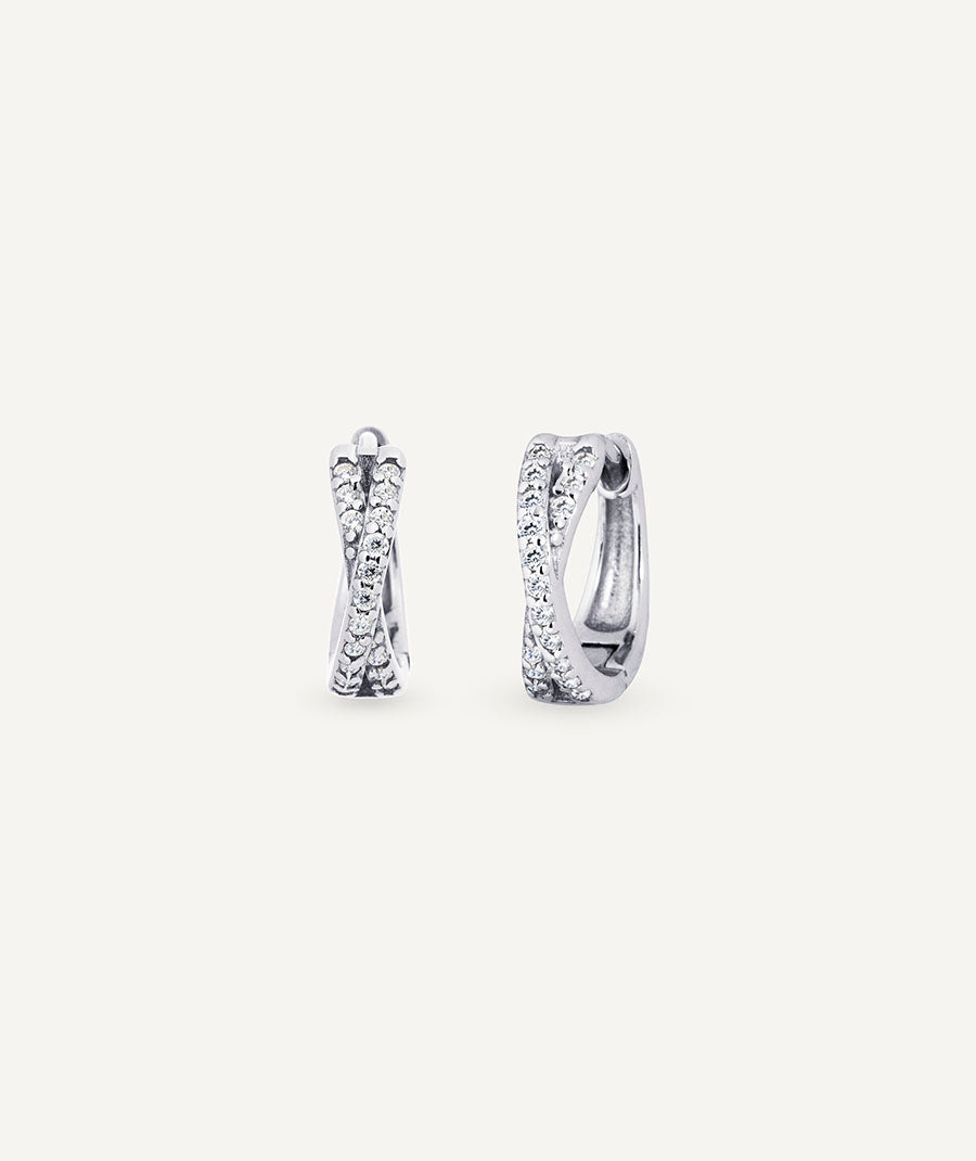 Earrings hoop Adara with zirconia
