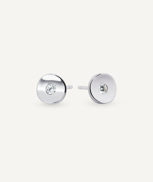 Earrings button Lluís with zirconia