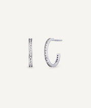 Earrings half moon Leine with zirconia