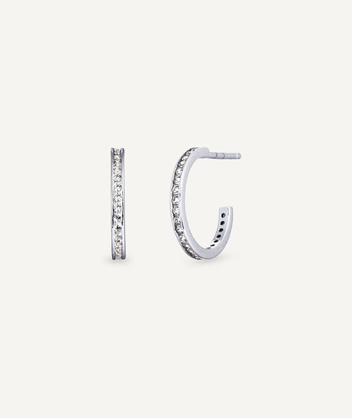 Earrings half moon Leine with zirconia