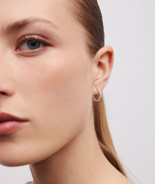Earrings half moon Leine with zirconia secundaria