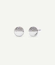 Earrings button Roue with zirconia