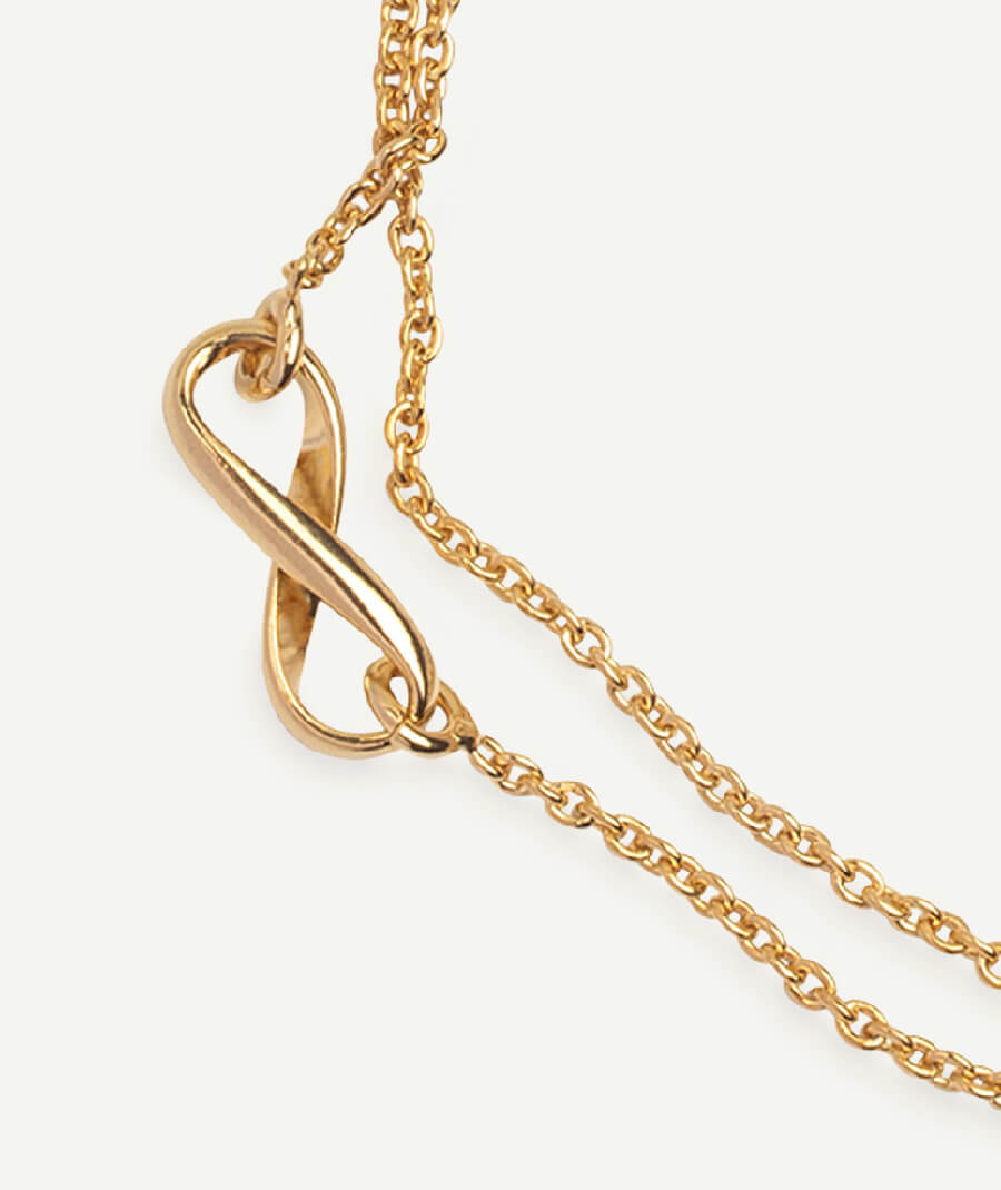 Bracelet 18Kt Gold Silver Finished Infinitos