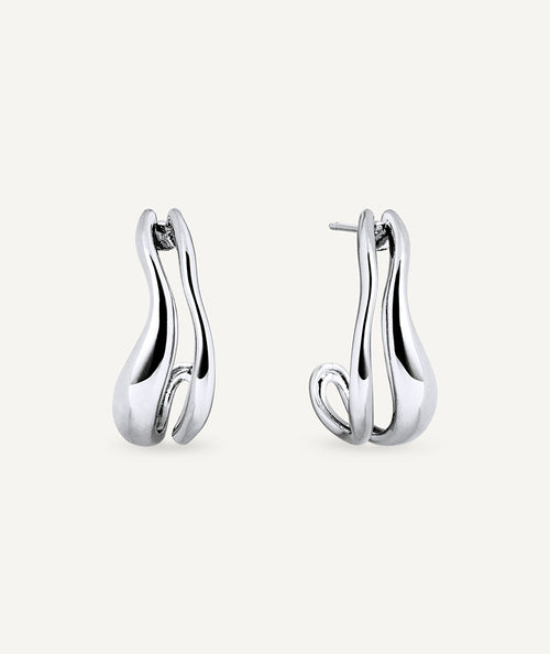 Earrings Spiral Crescent Waves
