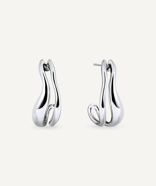 Earrings spiral half-moon Waves