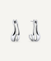 Earrings Spiral Crescent Waves