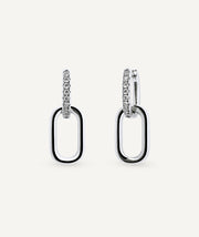 Earrings Link Hoop 2,6 mm with Zirconia