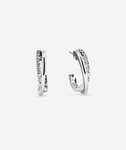 Earrings Interlaced Hoop 5 mm with Zirconia