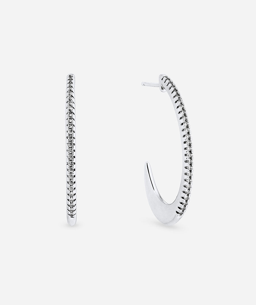 Earrings Nux Maxi Crescent with Zirconia