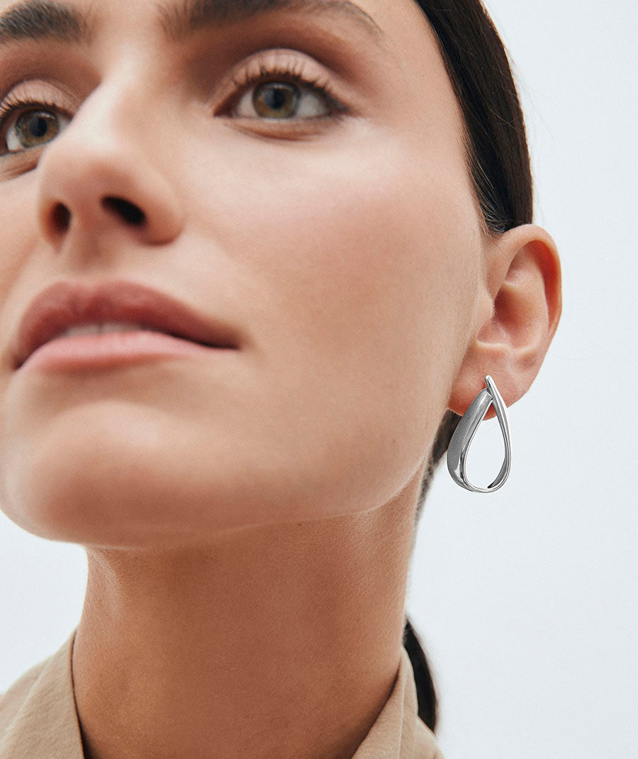 Earrings Halo long oval