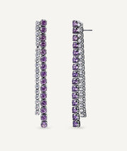 Earrings Lilia long cascade of zircons