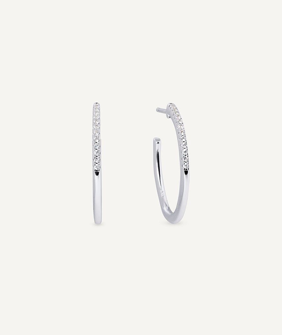 Nuv Hoop Earrings with Cubic Zirconia