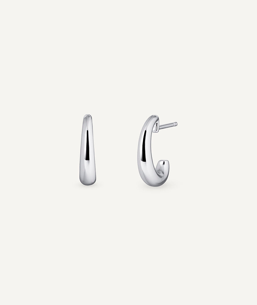 Smooth crescent earrings