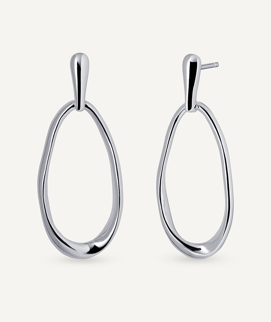 Loren Oval Circle Earrings
