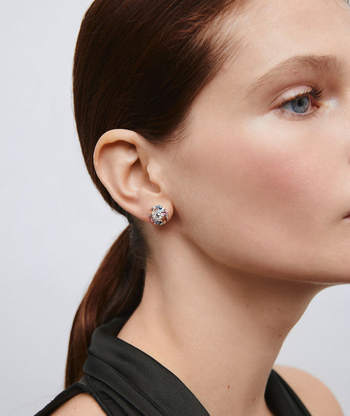 Earrings Marghé button with multicolour zircons secundaria