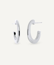 Earrings smooth half-moon