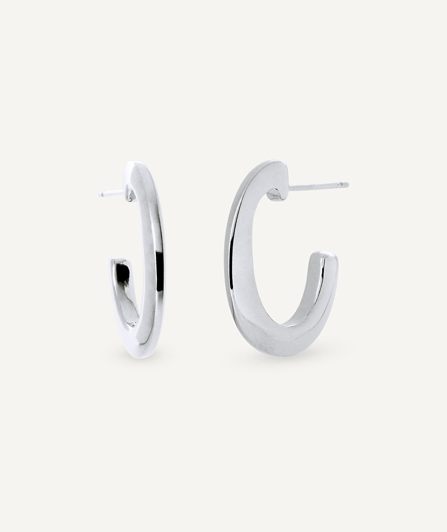 Pendientes semiluna lisos