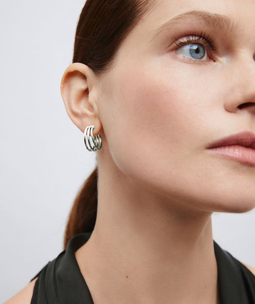 Earrings Vux triple half-moon secundaria