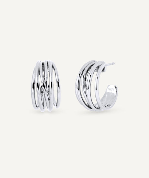 Earrings Siara half moon with strips