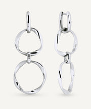 Pendientes largos aros Saura