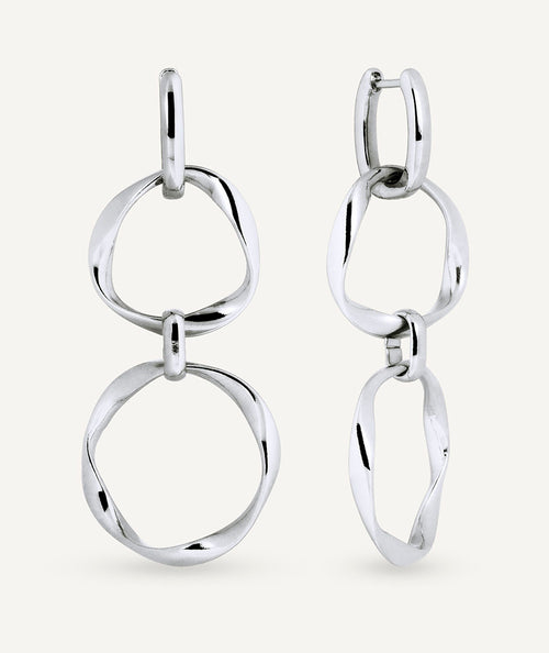 Pendientes largos aros Saura