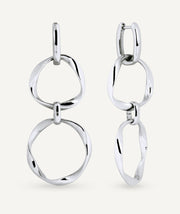 Pendientes largos aros Saura