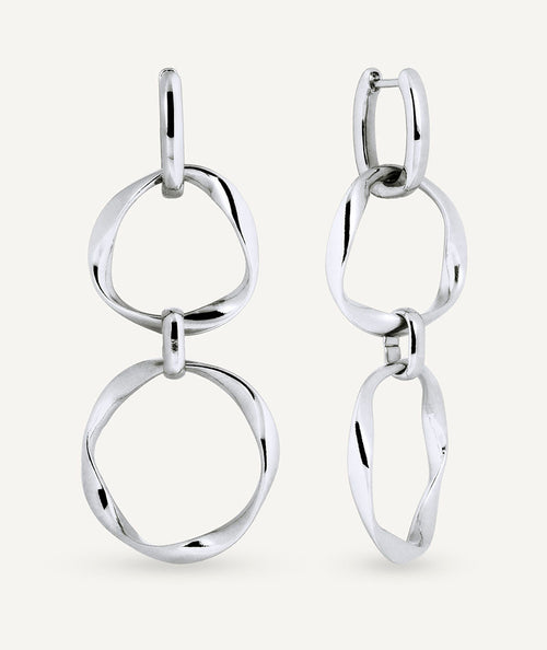 Pendientes largos aros Saura