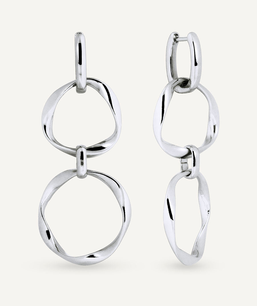 Pendientes largos aros Saura
